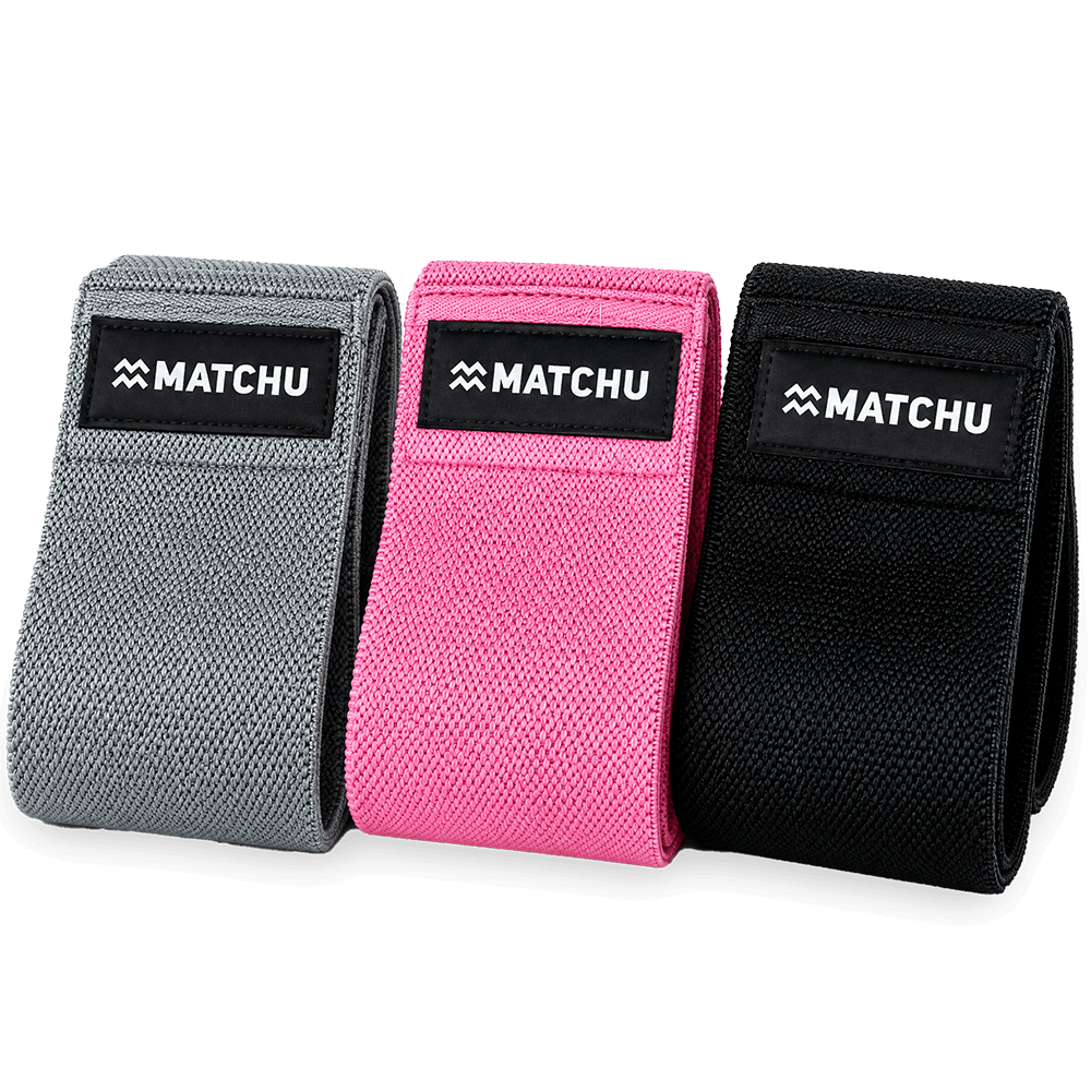 Set de booty bands en tissu - 3 résistances