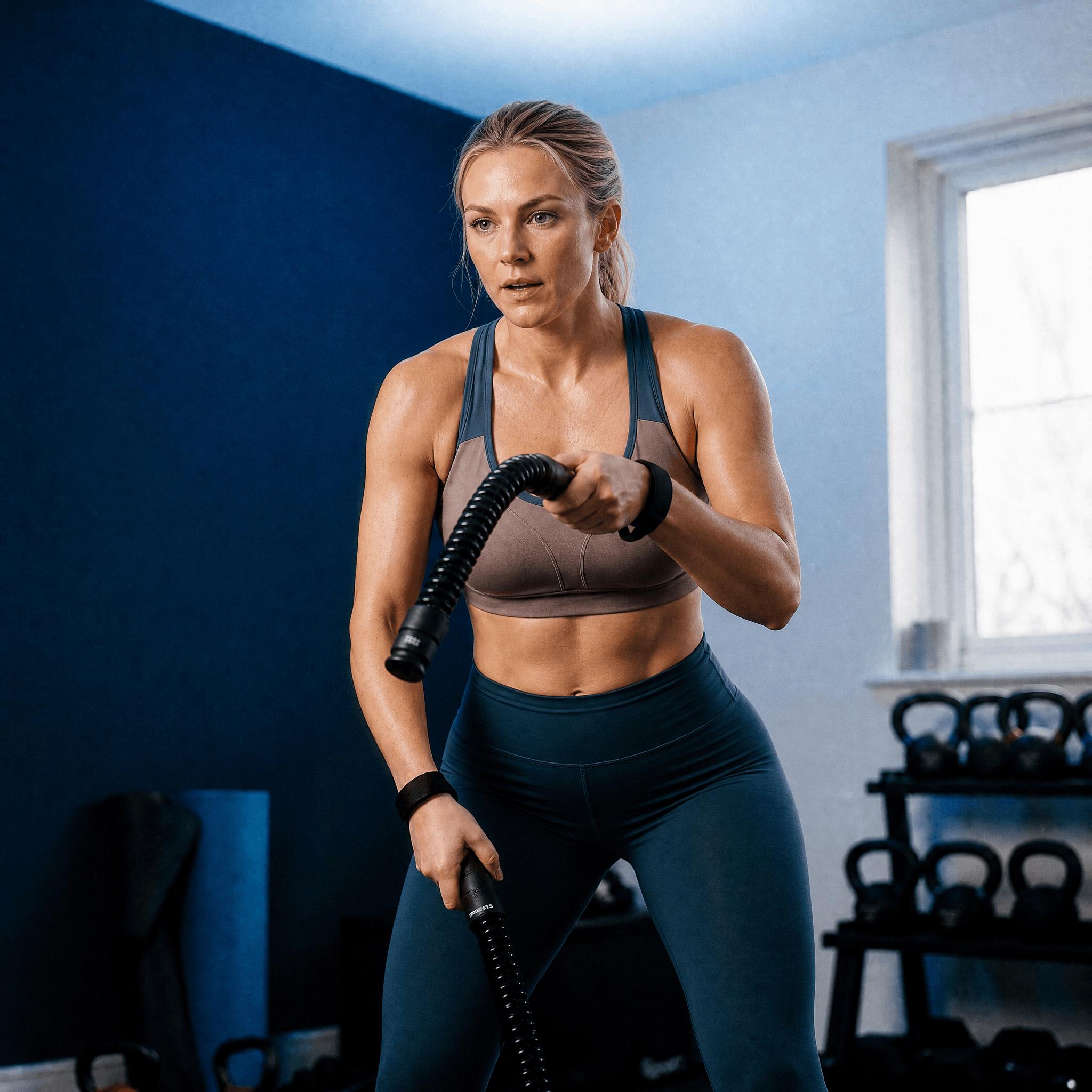 photo d'ambiance : femme faisant de l'exercice